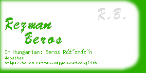 rezman beros business card